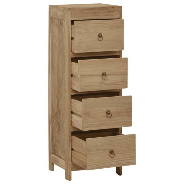 vidaXL Kommode 30x30x90 cm Massivholz Teak