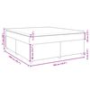 vidaXL Boxspringbett mit Matratze Dunkelbraun 180x200 cm Stoff