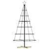 vidaXL Weihnachtsdeko mit St&auml;nder Schwarz 154 cm Stahl