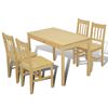 Esstisch Holztisch mit 4 Holzst&uuml;hlen Esszimmerset Essgruppe