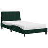 vidaXL Bett mit Matratze "Hanko" Dunkelgr&uuml;n 100x200 cm Samt