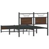 vidaXL Bettgestell ohne Matratze Braun Eiche 120x200 cm Holzwerkstoff