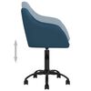 vidaXL Esszimmerst&uuml;hle 6 Stk. Drehbar Blau Samt