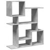 vidaXL Raumteiler-B&uuml;cherregal Betongrau 92x29x112 cm Holzwerkstoff