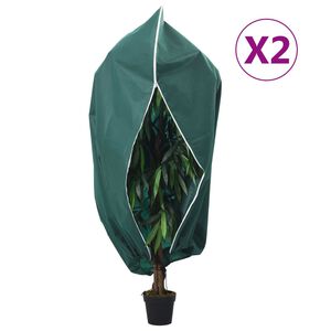vidaXL Wintervlies mit Rei&szlig;verschluss 2 Stk. 70 g/m&sup2; 2,36x2 m