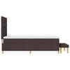 vidaXL Boxspringbett mit Matratze Dunkelbraun 90 x 200 cm Stoff