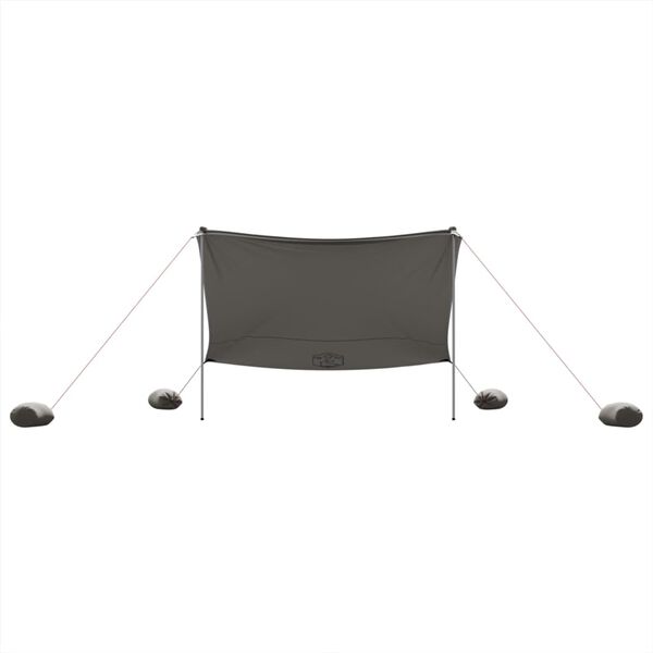vidaXL Strand-Schattenzelt mit Sands&auml;cken Grau 304x300 cm