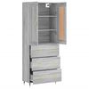 vidaXL Highboard Grau Sonoma 69,5x34x180 cm Holzwerkstoff