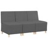vidaXL Modulares Armfreies Sofa 3 Stk. Dunkelgrau Stoff