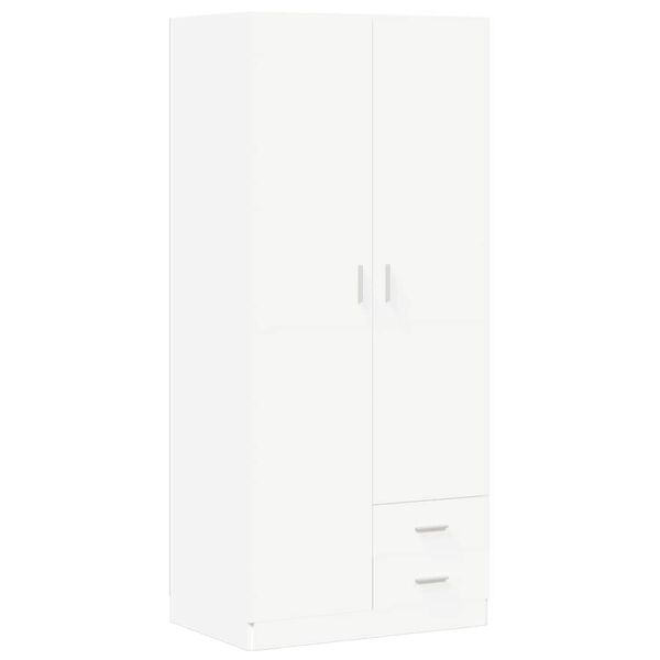 vidaXL Kleiderschrank Wei&szlig; 80x52x180 cm Holzwerkstoff