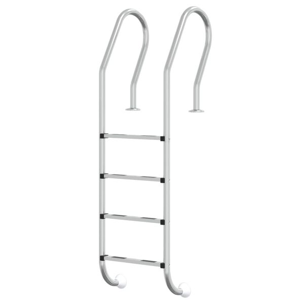 vidaXL Pool-Leiter 54x38x184,5 cm Edelstahl 304