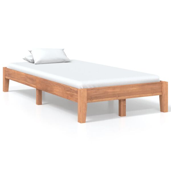 vidaXL Massivholzbett Teak 100x200 cm