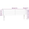 vidaXL LED Kopfteil Hellgrau 183x16x78/88 cm Samt