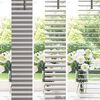 vidaXL Balkenjalousien mit Vorh&auml;ngen Silber 220 x 110 cm Aluminium