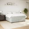 vidaXL Boxspringbett mit Matratze Hellgrau 180x200 cm Samt