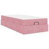 vidaXL Bettgestell mit Matratze mit Matratze 2 pcs Rosa Samt
