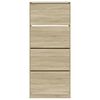 vidaXL Schuhschrank mit 4 Klappen Sonoma-Eiche 80x34x187,5 cm