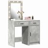 vidaXL Schminktisch mit T&uuml;r 2 pcs Grau 50 x 41 x 135 cm Holzwerkstoff