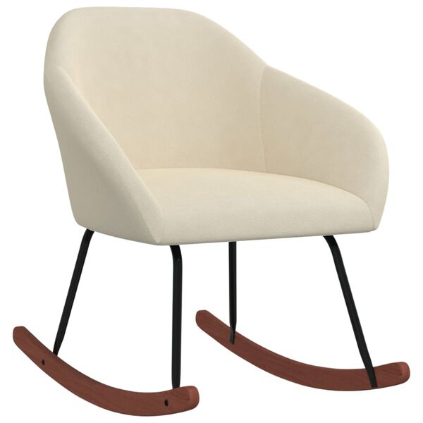 vidaXL Schaukelstuhl Creme Stoff