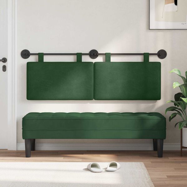 vidaXL H&auml;ngevorderseite Uni Dschungelgr&uuml;n 150 x 55 x 5 cm Cordstoff