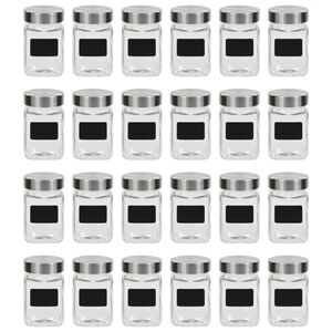 vidaXL Vorratsgl&auml;ser mit Aufkleber 24 Stk. 300 ml