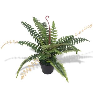 vidaXL K&uuml;nstliche Farnpflanze mit Topf 50 cm Gr&uuml;n