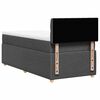vidaXL Boxspringbett mit Matratze Dunkelgrau 100x200 cm Stoff