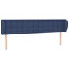 vidaXL Kopfteil mit Ohren Blau 203x23x78/88 cm Stoff