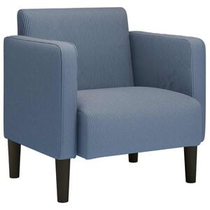 vidaXL Sessel mit Armlehnen Blau 54 cm Cordstoff