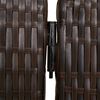 vidaXL Paravent 3-tlg. Braun Poly Rattan