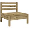 vidaXL Gartensofa ohne Armlehnen mit Kissen Kiefernholz