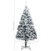 vidaXL K&uuml;nstlicher Weihnachtsbaum mit Schnee Gr&uuml;n 210 cm PVC