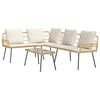 vidaXL Garten-Sofa-Set 2 pcs Natur Poly-Rattan