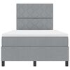 vidaXL Boxspringbett mit Matratze Hellgrau 120 x 200 cm Stoff