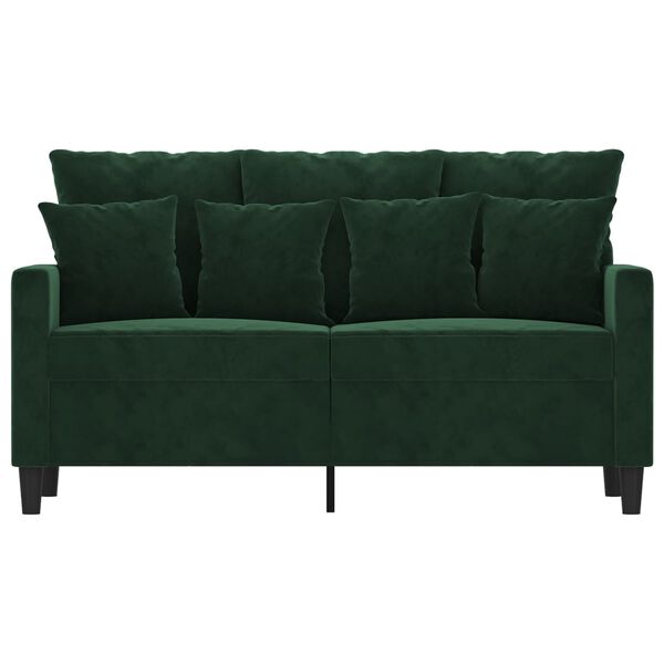 vidaXL 2-Sitzer-Sofa Dunkelgr&uuml;n 120 cm Samt