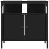 vidaXL Waschbeckenunterschrank Schwarz 60x30x60 cm Holzwerkstoff