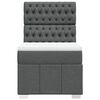 vidaXL Boxspringbett mit Matratze Dunkelgrau 100x200 cm Stoff