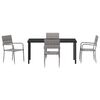 vidaXL Garten Essgruppe mit Kissen 5 pcs Grau Poly-Rattan