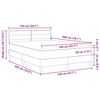 vidaXL Boxspringbett mit Kissen mit Kopfteil Taupe 140 x 200 cm Stoff