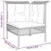 vidaXL 7-tlg. Garten-Lounge-Set mit Kissen Grau Poly Rattan