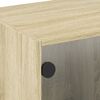 vidaXL TV-Schrank mit Glast&uuml;ren Sonoma-Eiche 68x37x42 cm