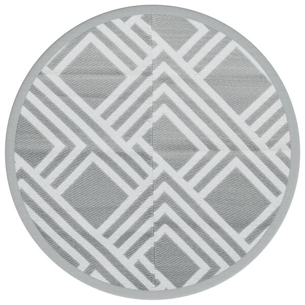 vidaXL Outdoor-Teppich ARAKIL Grau &Oslash;120 cm PP
