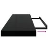 vidaXL Schweberegale 2 Stk. Schwarz 80x23,5x3,8 cm MDF