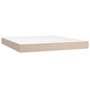 vidaXL Taschenfederkernmatratze Mittel Cappuccino 180x200x20 cm Kunstleder