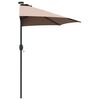 vidaXL Garten-Sonnenschirm Taupe 294 x 150 x 223 cm