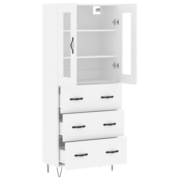 vidaXL Highboard Wei&szlig; 69,5x34x180 cm Holzwerkstoff