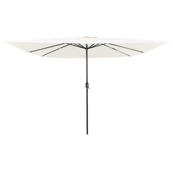 vidaXL Garten-Sonnenschirm Sand 295 x 295 x 245 cm Polyester und Stahl
