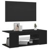 vidaXL TV-Schrank mit LED-Leuchten Schwarz 90x39x30cm
