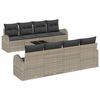 vidaXL Gartensofa-set 9 stk. 8-Sitzanzahl Grau Poly-Rattan