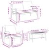 vidaXL Bistrogarnitur 4 pcs Braun und Creme Massivholz Akazie